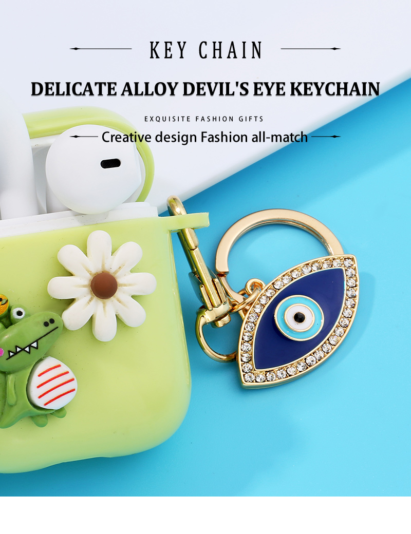 Fashion Devilu0027S Eye Alloy Plating Rhinestones Bag Pendant Keychain 1 Piece