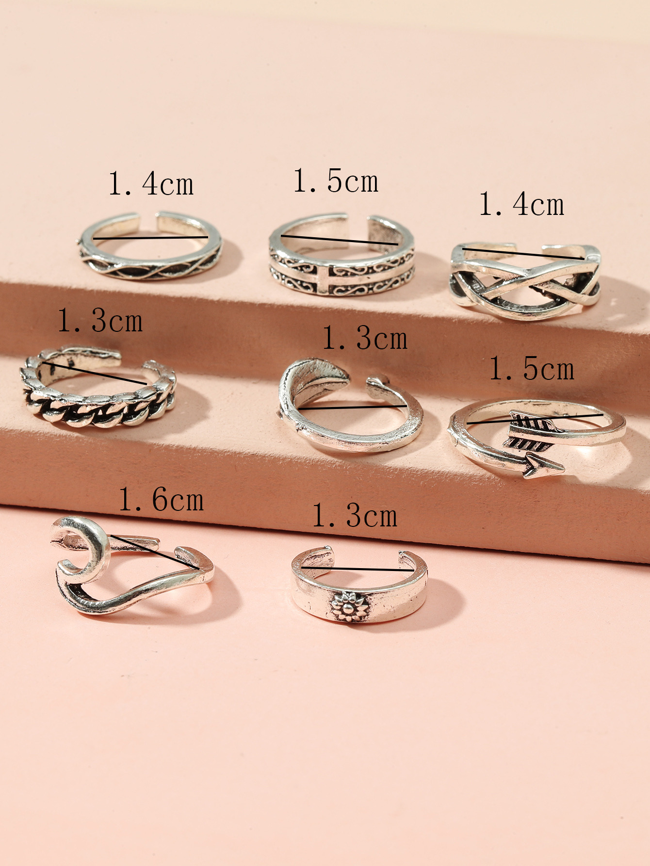 Retro Leaf Alloy Plating Womenu0027S Foot Ring 9 Pieces