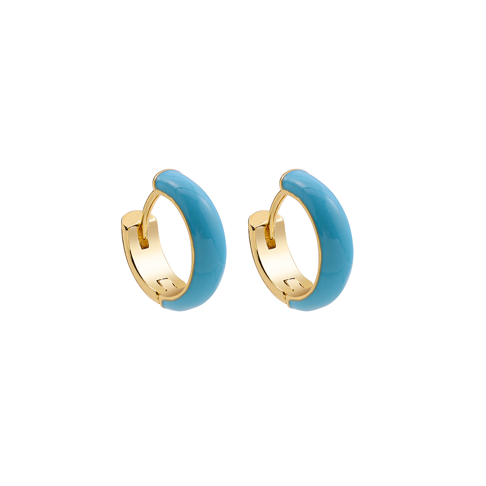 Fashion C Shape Alloy Enamel Womenu0027S Hoop Earrings 1 Pair