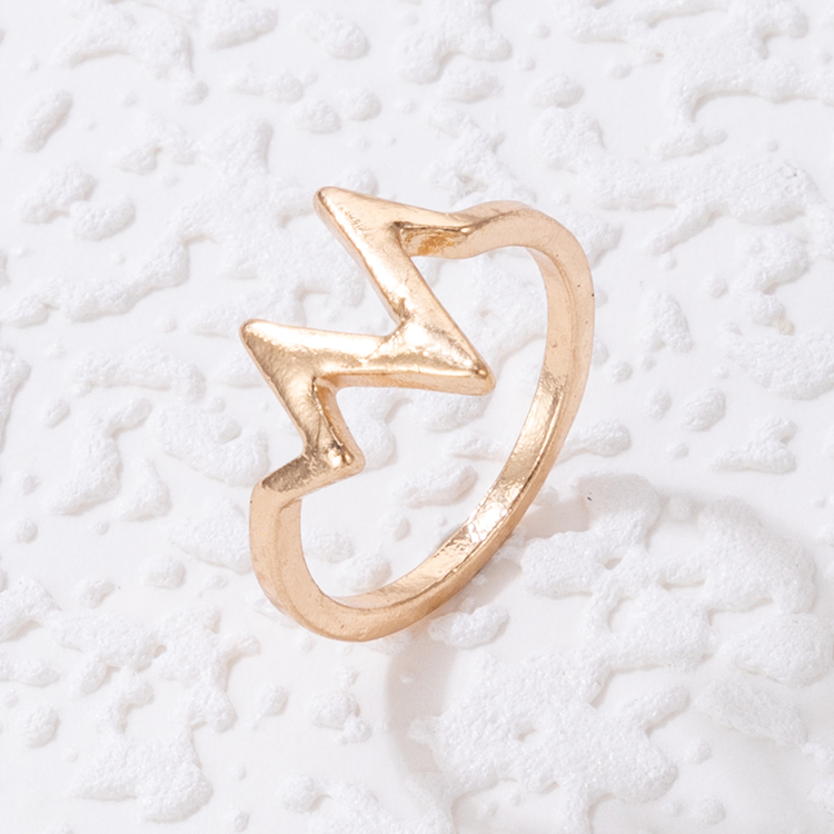 Simple Style Geometric Alloy Plating Womenu0027S Rings