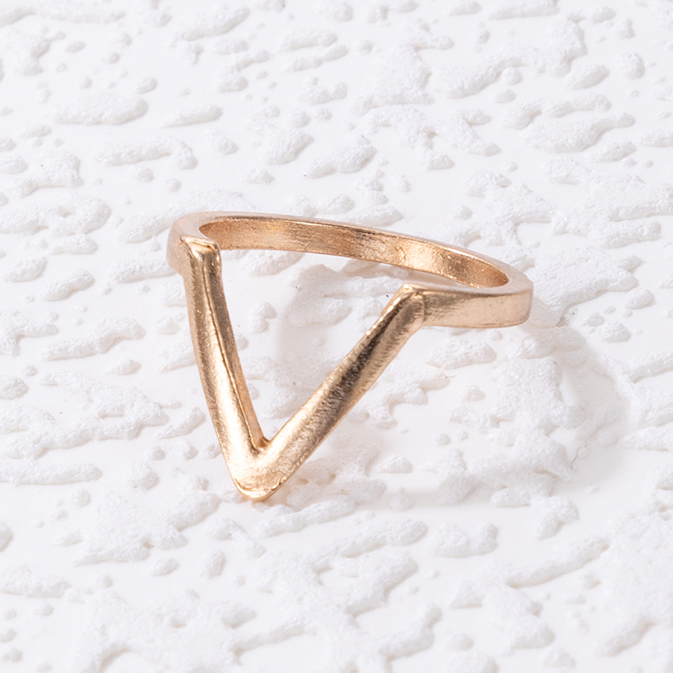 Simple Style Geometric Alloy Plating Womenu0027S Rings