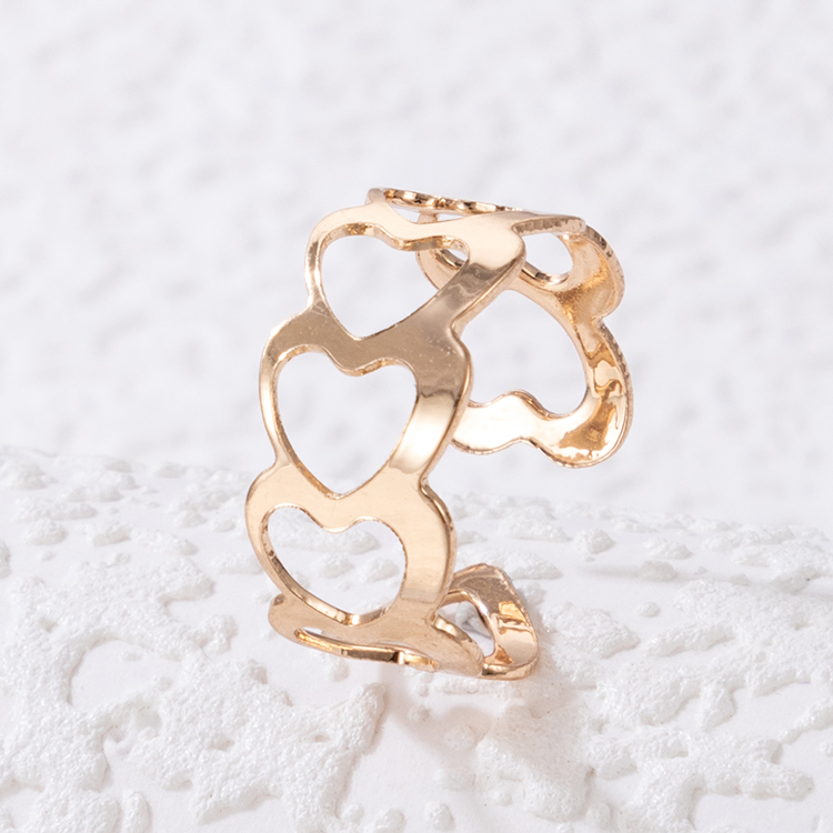 Simple Style Geometric Alloy Plating Womenu0027S Rings