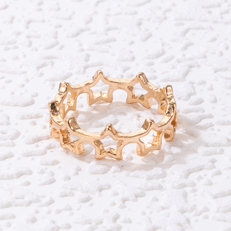 Simple Style Geometric Alloy Plating Womenu0027S Rings