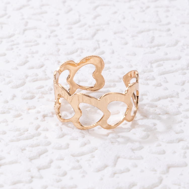 Simple Style Geometric Alloy Plating Womenu0027S Rings