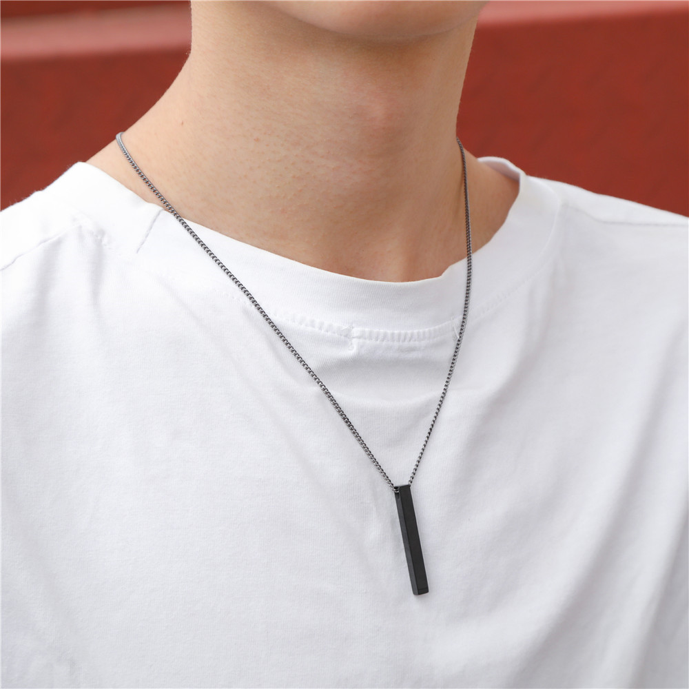 Classic Style Rectangle Alloy Plating Menu0027S Pendant Necklace 1 Piece