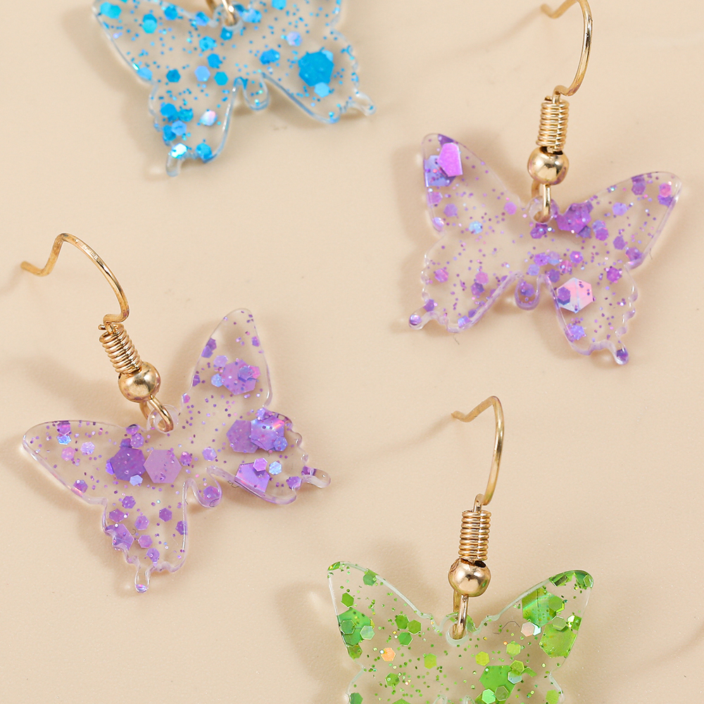 Simple Style Butterfly Arylic Butterfly Acrylic Womenu0027S Drop Earrings 3 Sets