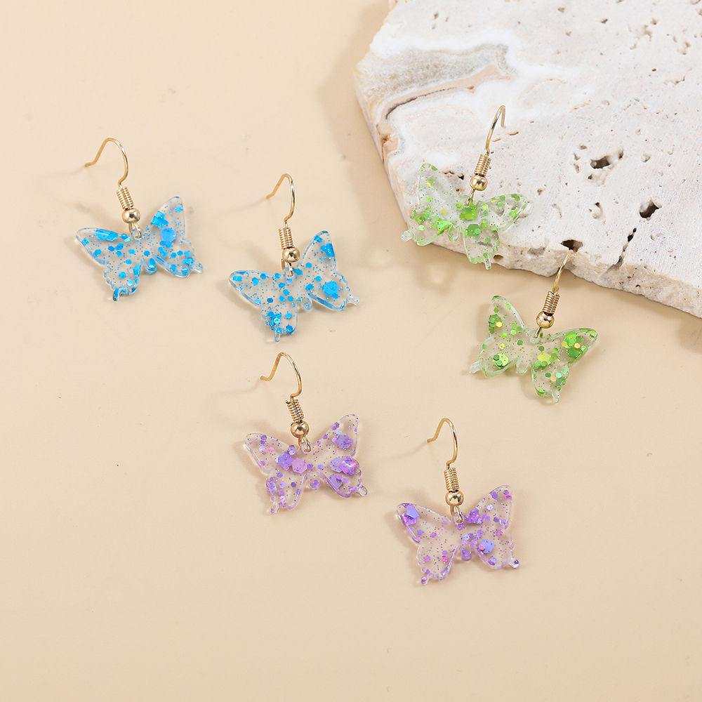 Simple Style Butterfly Arylic Butterfly Acrylic Womenu0027S Drop Earrings 3 Sets