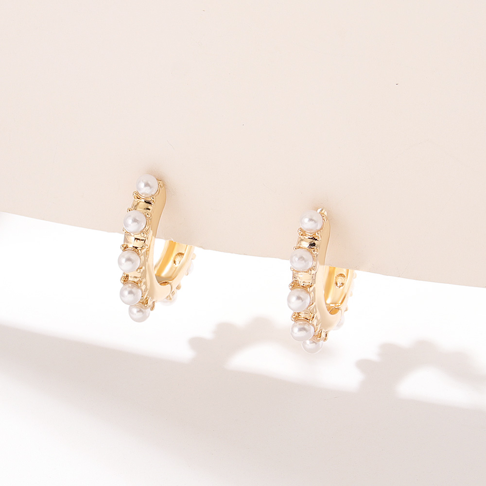 Simple Style Round Alloy Plating Womenu0027S Earrings 1 Pair