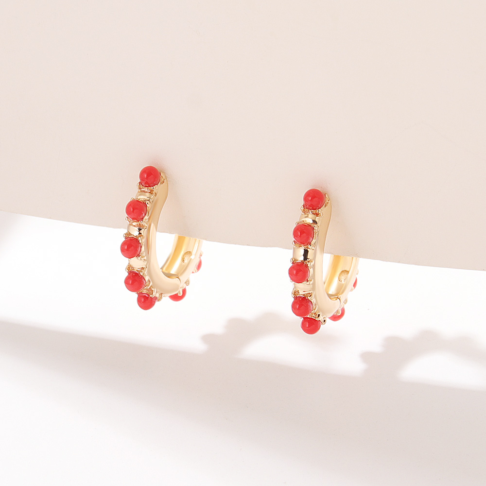 Simple Style Round Alloy Plating Womenu0027S Earrings 1 Pair