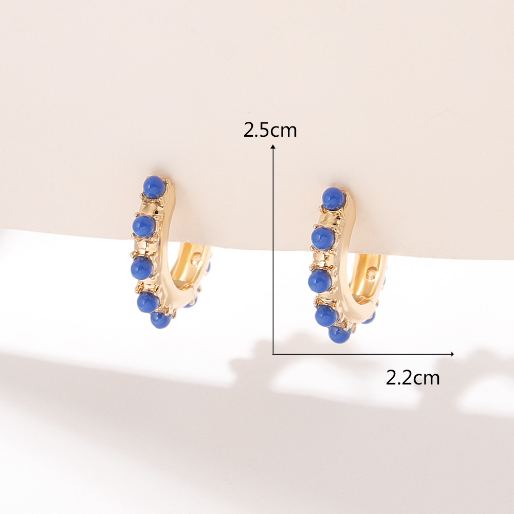 Simple Style Round Alloy Plating Womenu0027S Earrings 1 Pair