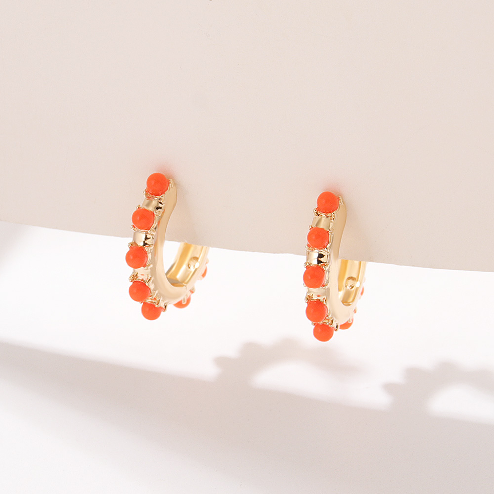 Simple Style Round Alloy Plating Womenu0027S Earrings 1 Pair