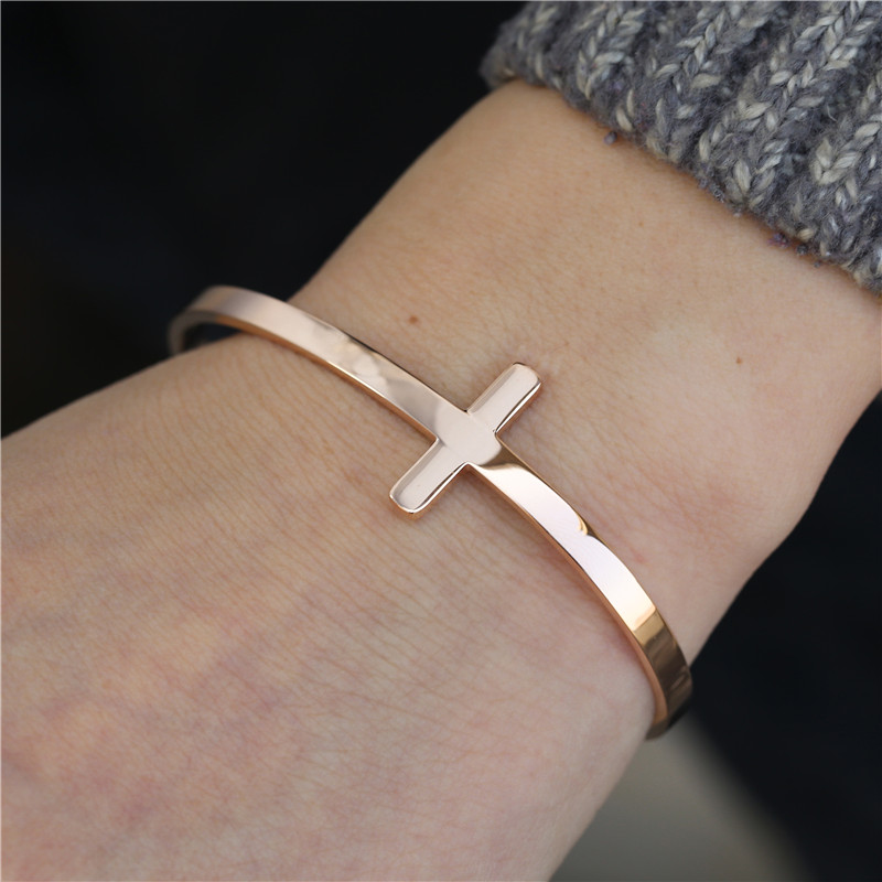 Classic Style Cross Alloy Plating Womenu0027S Bangle 1 Piece