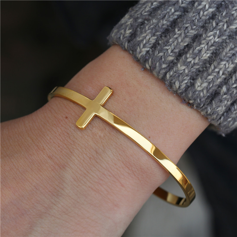 Classic Style Cross Alloy Plating Womenu0027S Bangle 1 Piece