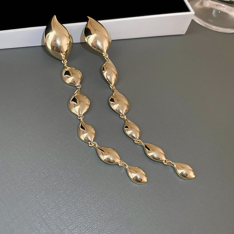 Exaggerated Water Droplets Copper Plating Drop Earrings 1 Pair