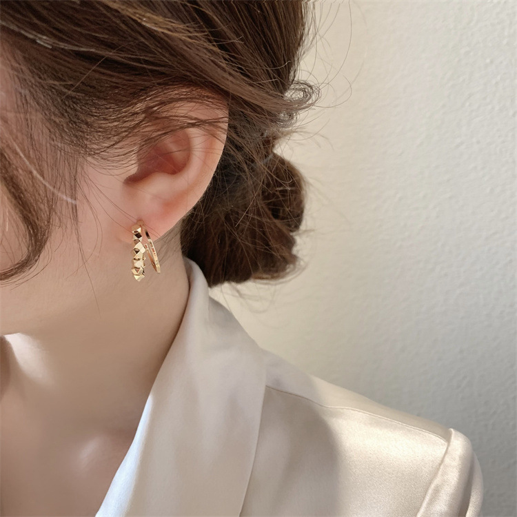 Basic C Shape Alloy Irregular Womenu0027S Ear Studs 1 Pair