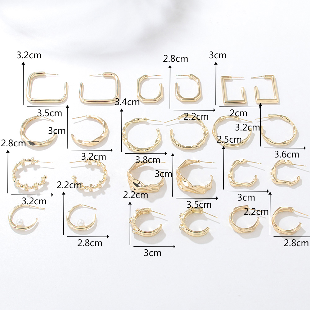 Fashion Geometric Alloy Plating Womenu0027S Ear Studs 1 Pair