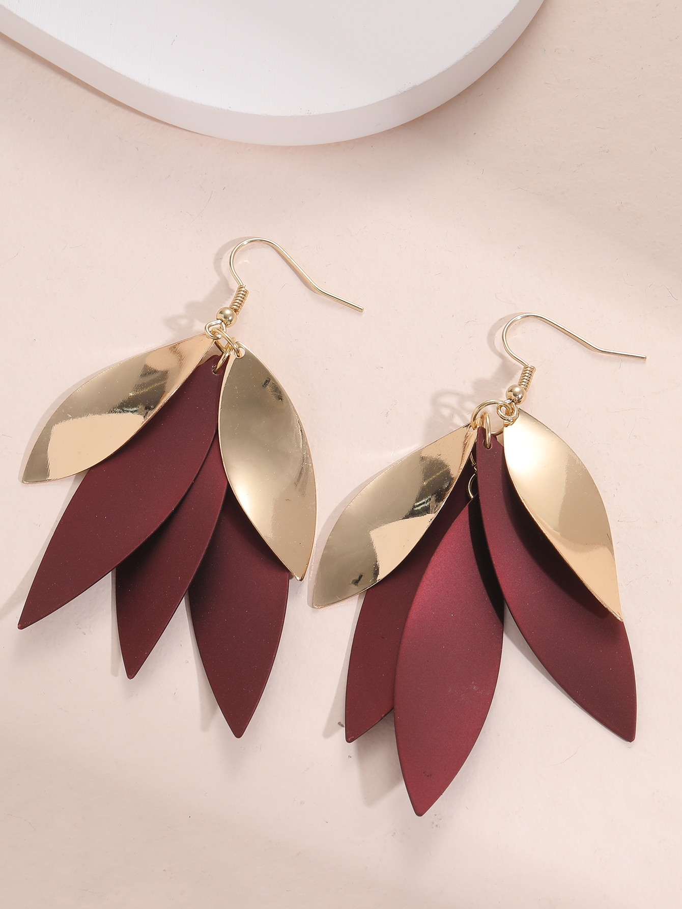 Simple Style Leaves Alloy Womenu0027S Drop Earrings 1 Pair