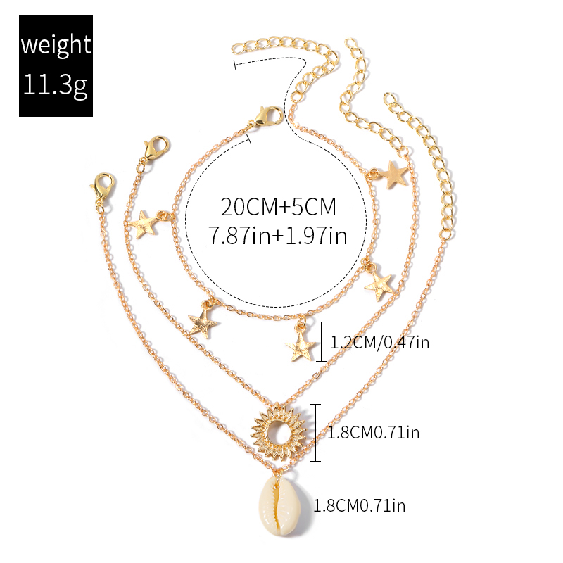 Fashion Geometric Alloy Womenu0027S Anklet 1 Set