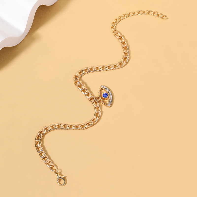 Fashion Devilu0027S Eye Alloy Rhinestones Womenu0027S Anklet 1 Piece