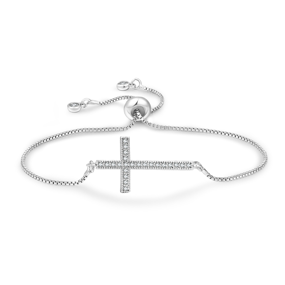 Elegant Cross Alloy Plating Zircon Womenu0027S Bracelets 1 Piece