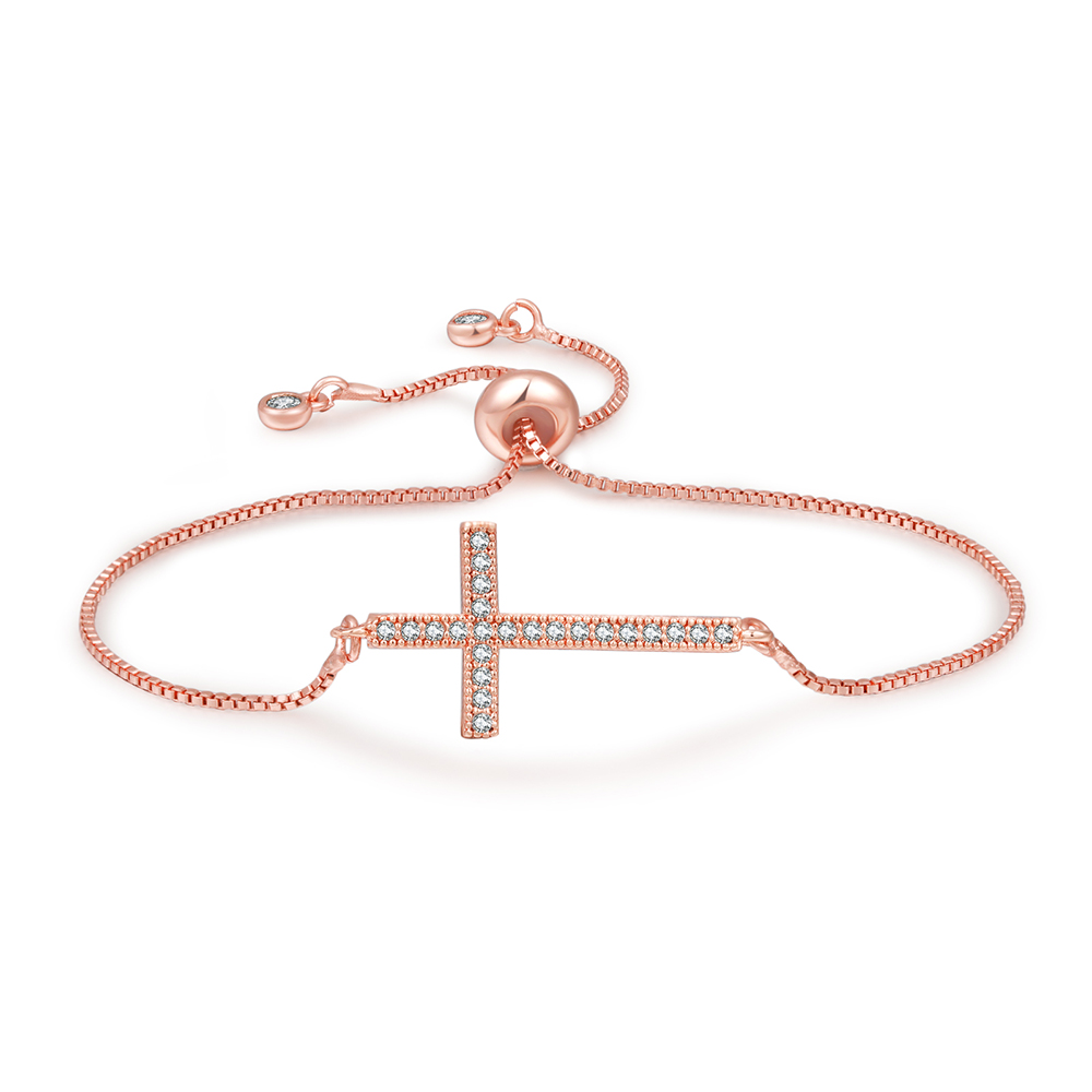 Elegant Cross Alloy Plating Zircon Womenu0027S Bracelets 1 Piece