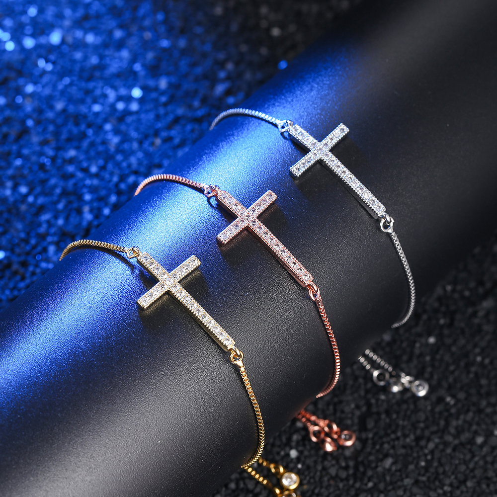 Elegant Cross Alloy Plating Zircon Womenu0027S Bracelets 1 Piece