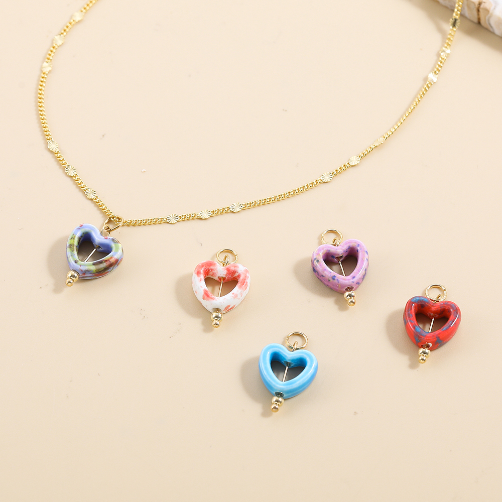 Cute Heart Shape Alloy Plating Womenu0027S Pendant Necklace 1 Set