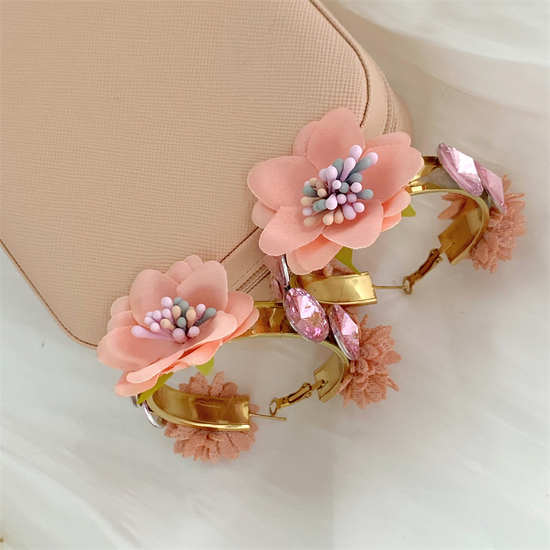 Sweet Flower Alloy Womenu0027S Earrings 1 Pair