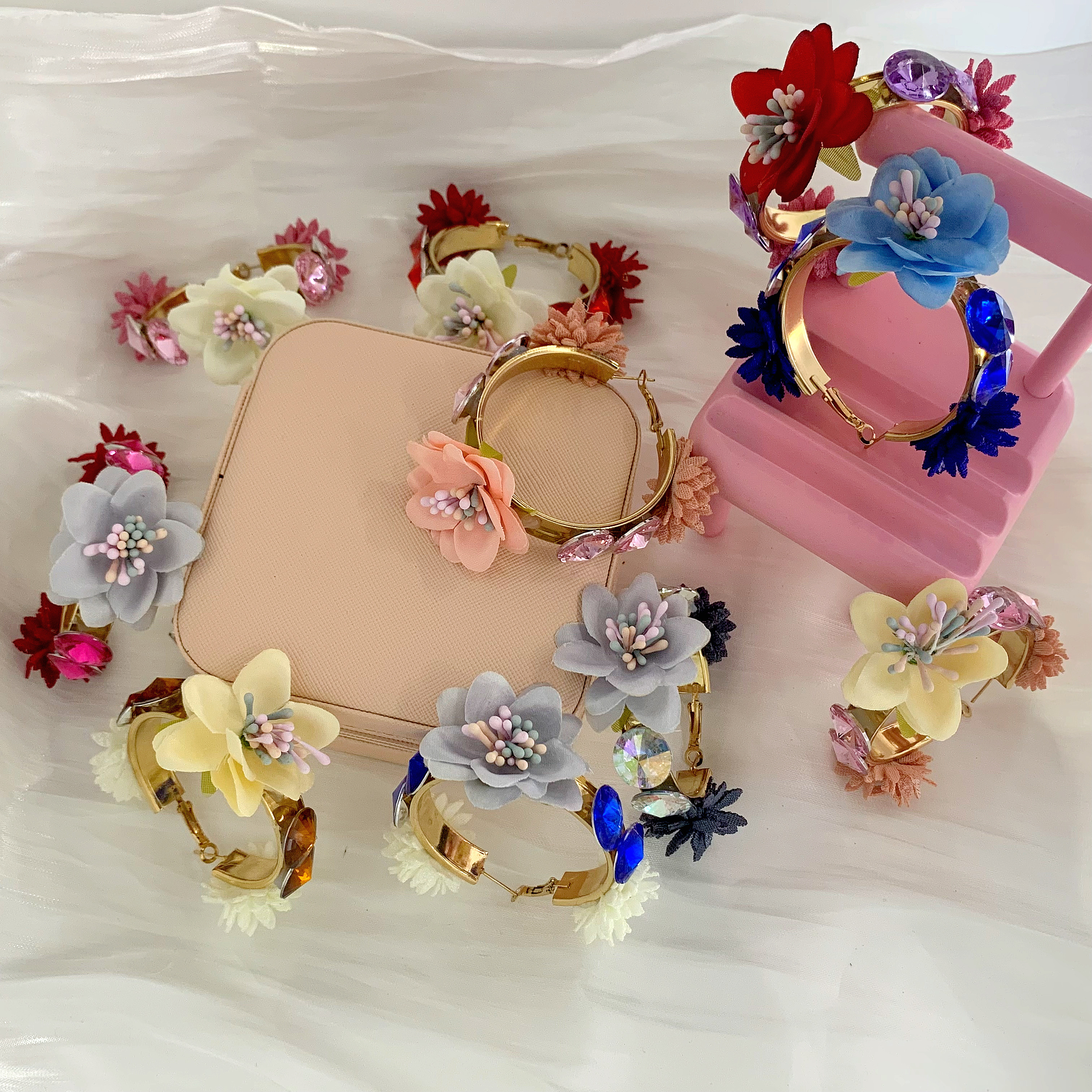 Sweet Flower Alloy Womenu0027S Earrings 1 Pair