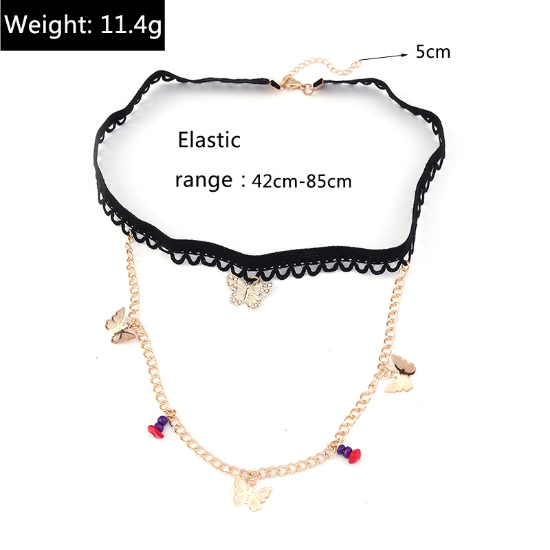 Retro Butterfly Alloy Beaded Rhinestones Womenu0027S Body Chain 1 Piece