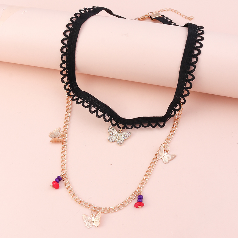 Retro Butterfly Alloy Beaded Rhinestones Womenu0027S Body Chain 1 Piece