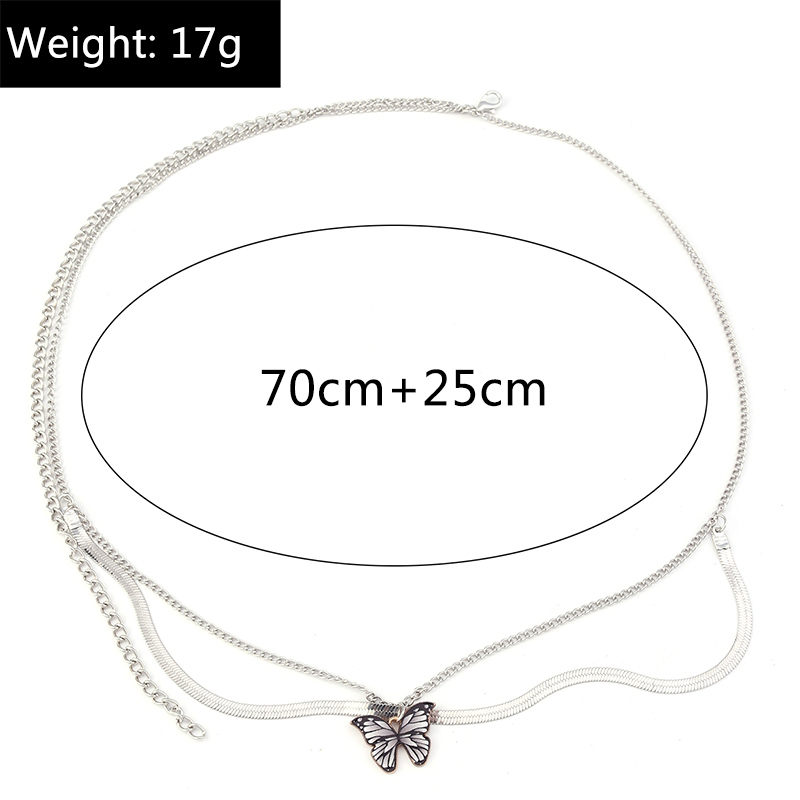 Retro Geometric Butterfly Alloy Womenu0027S Waist Chain 1 Piece