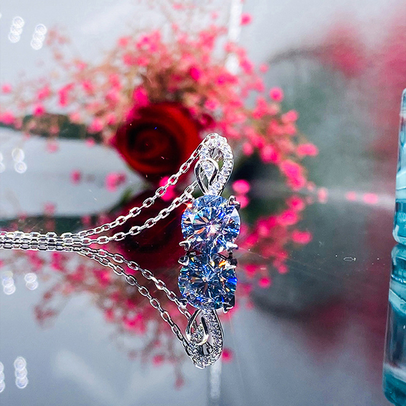 Fashion Geometric Copper Plating Artificial Gemstones Artificial Diamond Pendant Necklace 1 Piece