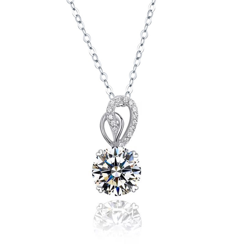Fashion Geometric Copper Plating Artificial Gemstones Artificial Diamond Pendant Necklace 1 Piece