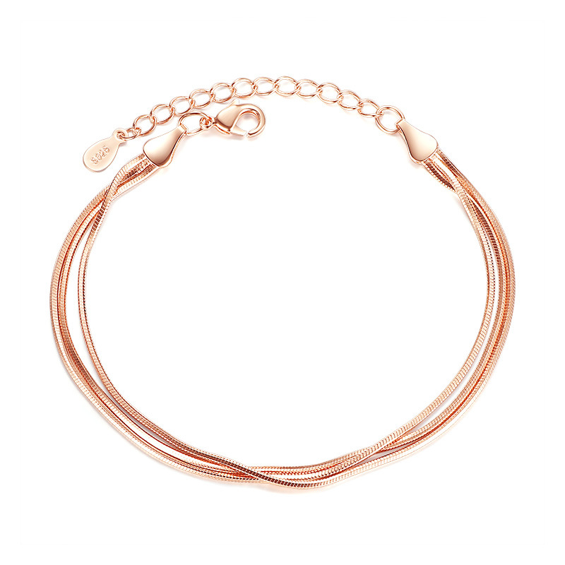 Simple Style Solid Color Copper Layered Bracelets 1 Piece