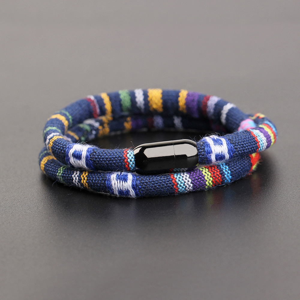 Hip-Hop Geometric Color Block Titanium Steel Menu0027S Bracelets 1 Piece