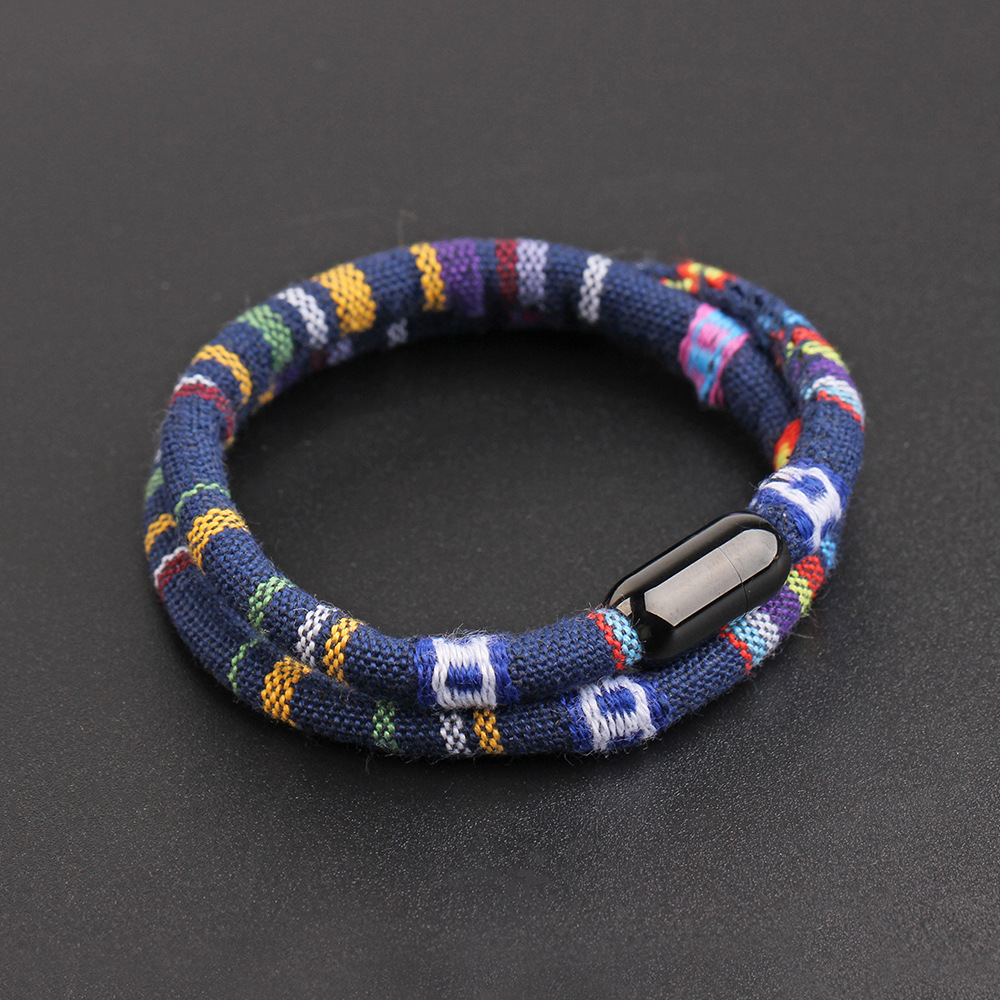 Hip-Hop Geometric Color Block Titanium Steel Menu0027S Bracelets 1 Piece