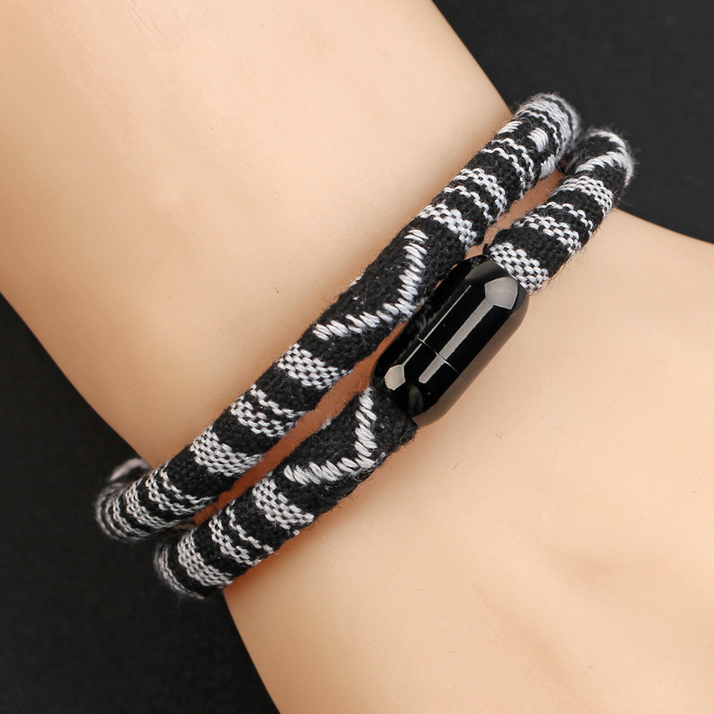 Hip-Hop Geometric Color Block Titanium Steel Menu0027S Bracelets 1 Piece