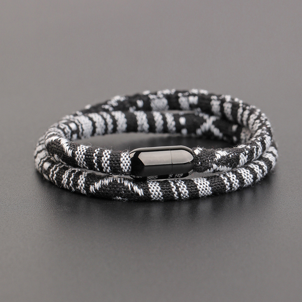 Hip-Hop Geometric Color Block Titanium Steel Menu0027S Bracelets 1 Piece