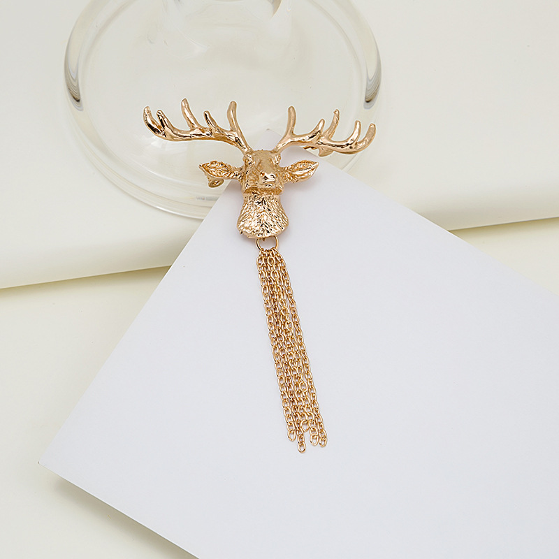 Fashion Elk Alloy Tassel Plating Unisex Brooches