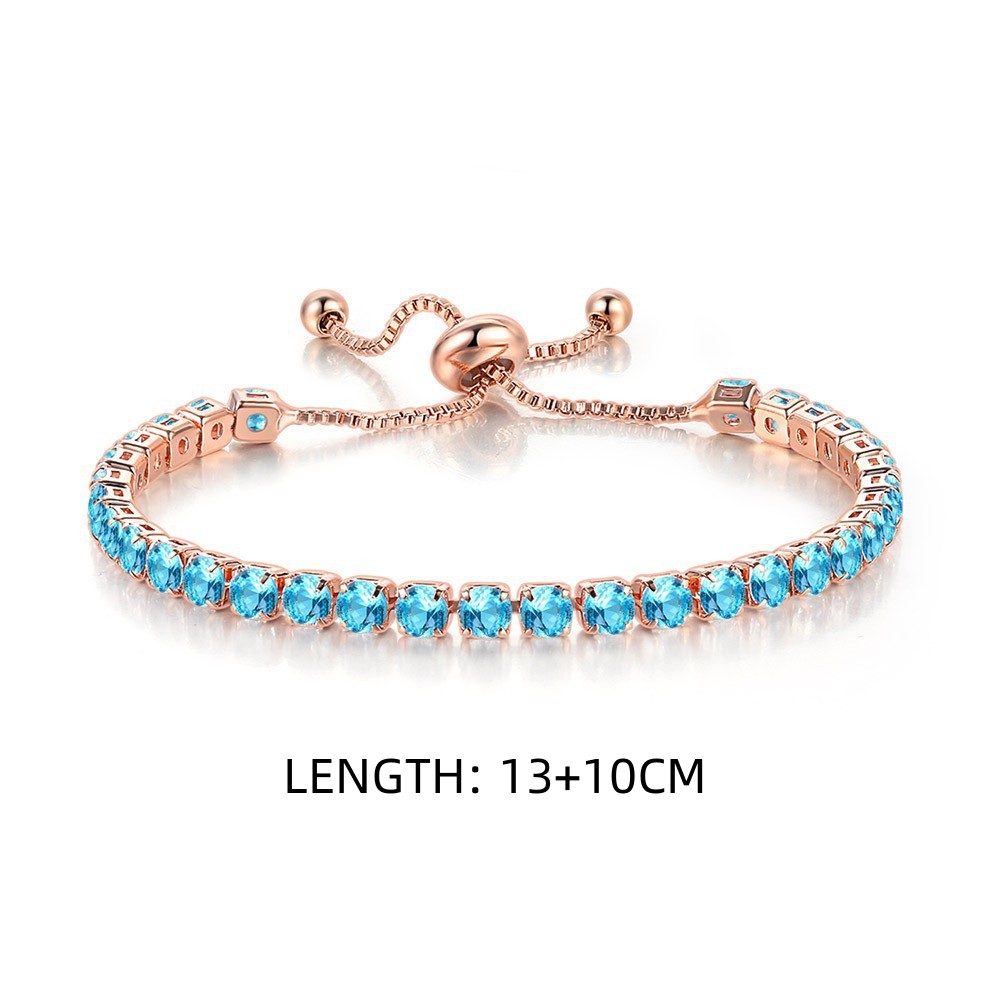 Fashion Geometric Copper Inlay Zircon Bracelets 1 Piece