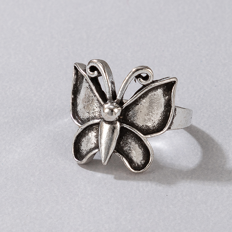 Simple Style Dragonfly Butterfly Alloy Plating Unisex Open Ring Rings 1 Piece