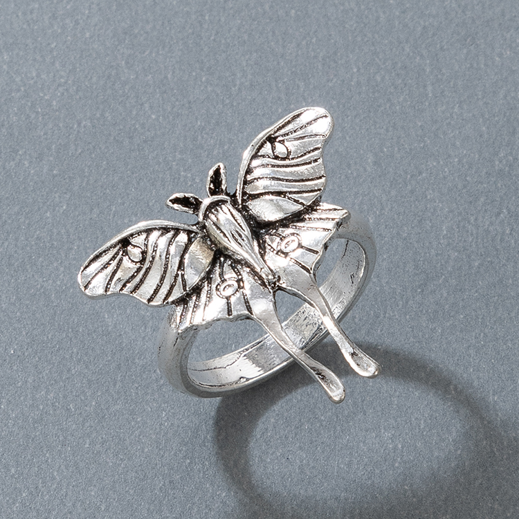 Simple Style Dragonfly Butterfly Alloy Plating Unisex Open Ring Rings 1 Piece