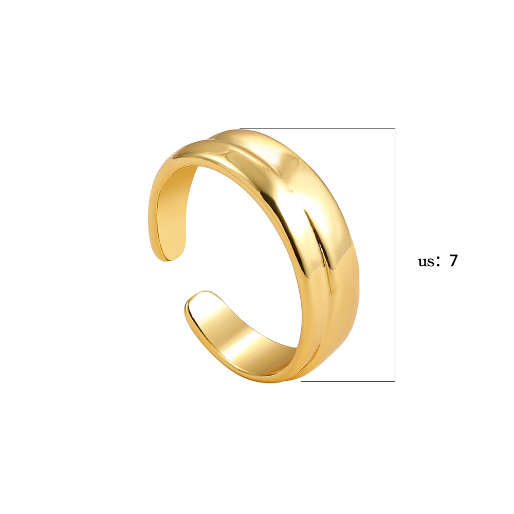 Simple Style Solid Color Alloy Plating Womenu0027S Open Ring 1 Piece