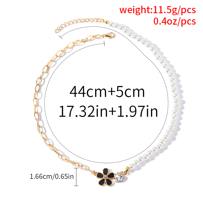 Fashion Flower Alloy Rhinestones Womenu0027S Necklace