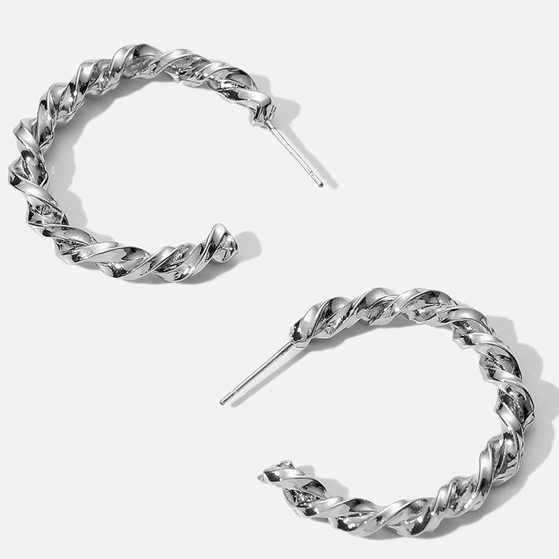 Fashion C Shape Alloy Plating Womenu0027S Earrings 1 Pair