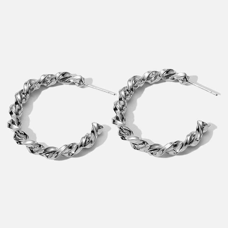 Fashion C Shape Alloy Plating Womenu0027S Earrings 1 Pair