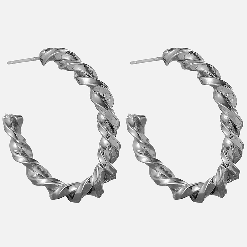 Fashion C Shape Alloy Plating Womenu0027S Earrings 1 Pair