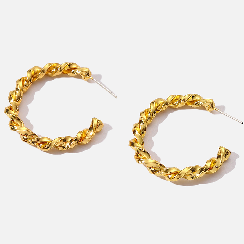 Fashion C Shape Alloy Plating Womenu0027S Earrings 1 Pair