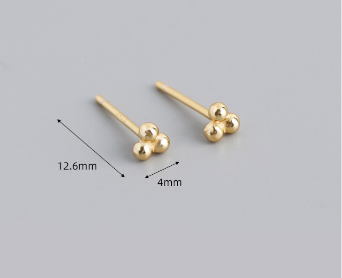 Simple Style Solid Color Silver Ear Studs 1 Pair